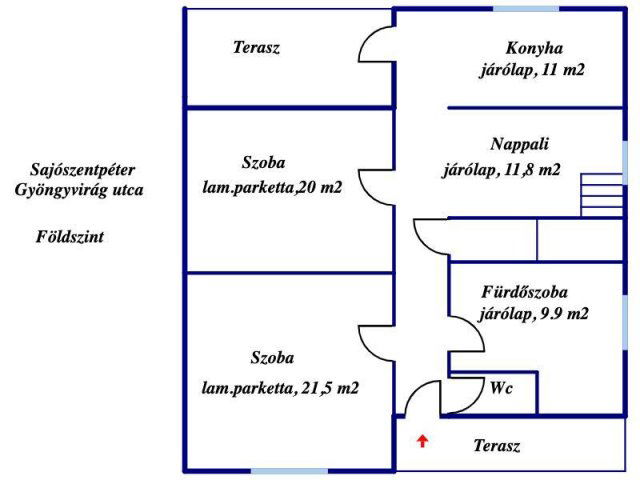 Eladó családi ház, Sajószentpéteren 45 M Ft, 4 szobás