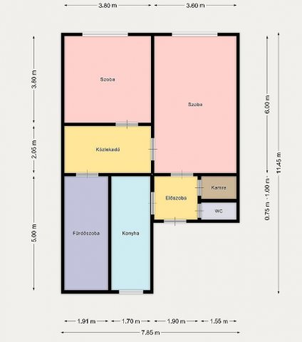 Eladó téglalakás, Budapesten, X. kerületben 60.5 M Ft, 2 szobás