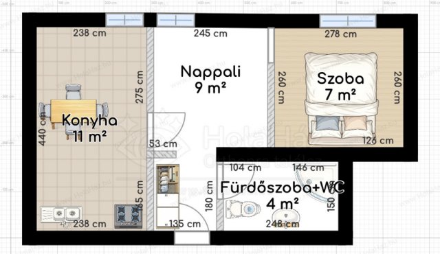 Eladó téglalakás, Komáromban, Szent László utcában 32.45 M Ft