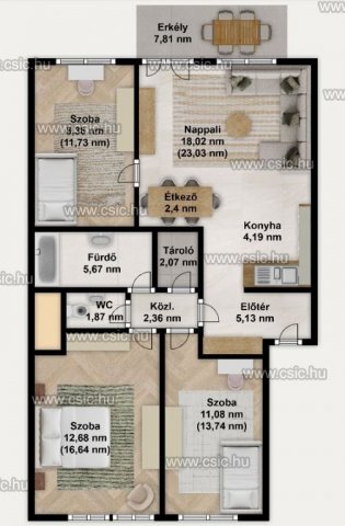 Eladó téglalakás, Budapesten, IV. kerületben 104 M Ft, 4 szobás