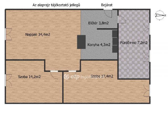 Eladó üzlethelyiség, Pusztaszabolcson 72 M Ft, 3 szobás