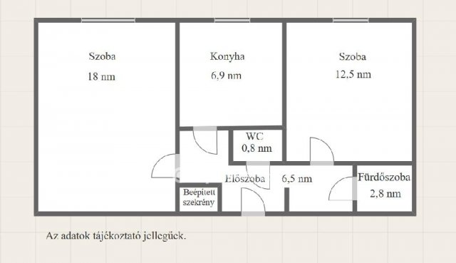 Eladó panellakás, Komlón 19.5 M Ft, 2 szobás