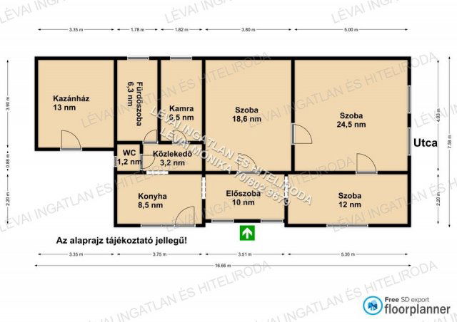 Eladó családi ház, Orosházán 22.9 M Ft, 3 szobás