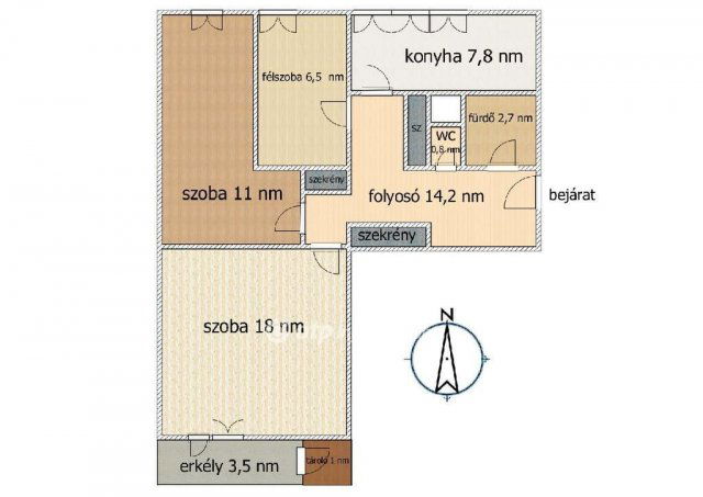 Eladó panellakás, Szigetszentmiklóson 62.9 M Ft, 2+1 szobás