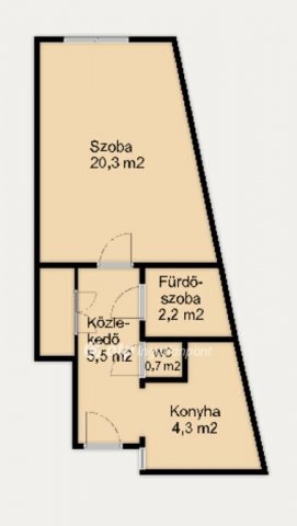 Eladó téglalakás, Budapesten, VII. kerületben 59 M Ft, 1 szobás