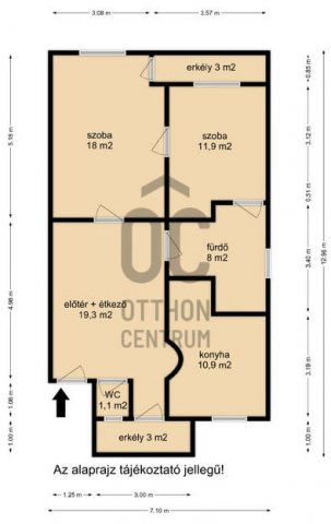 Eladó téglalakás, Nagykanizsán 42.99 M Ft, 2 szobás