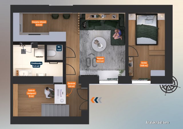 Eladó téglalakás, Budapesten, VII. kerületben 59.9 M Ft