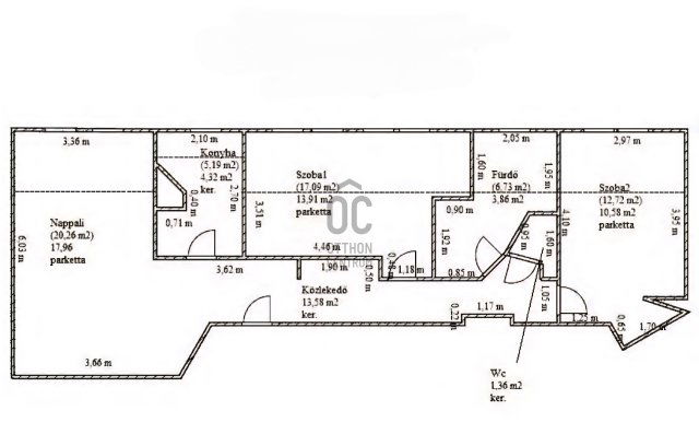 Eladó téglalakás, Budapesten, VII. kerületben 129 M Ft, 3 szobás