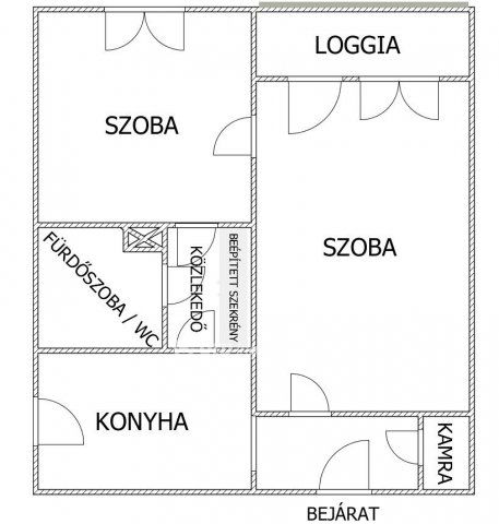 Eladó téglalakás, Egerben 45 M Ft, 2 szobás