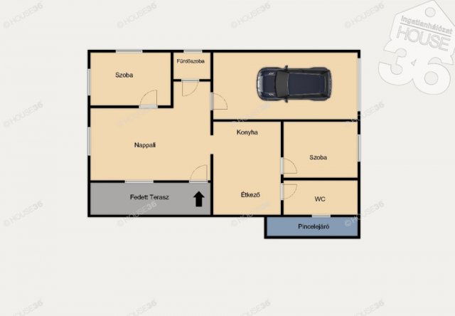 Eladó családi ház, Kecskeméten 44.9 M Ft, 3 szobás