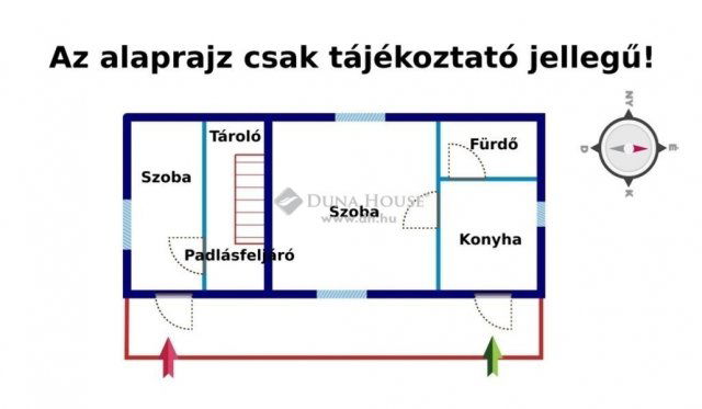 Eladó családi ház, Pándon 13.9 M Ft, 1+1 szobás