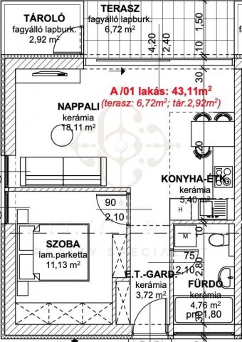 Eladó téglalakás, Balatonlelleén 59.99 M Ft, 2 szobás