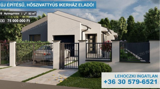 Eladó ikerház, Nyíregyházán 75 M Ft, 4 szobás