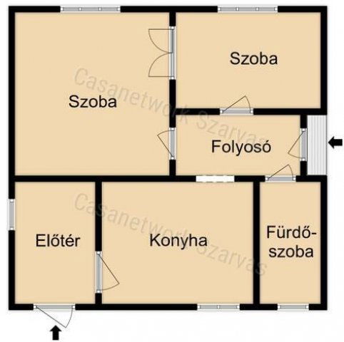 Eladó családi ház, Szarvason 19 M Ft, 2 szobás