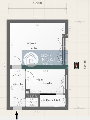 Eladó téglalakás, Kazincbarcikán, Építők útján 17.5 M Ft