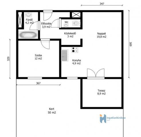 Eladó téglalakás, Budapesten, III. kerületben 119 M Ft, 2 szobás