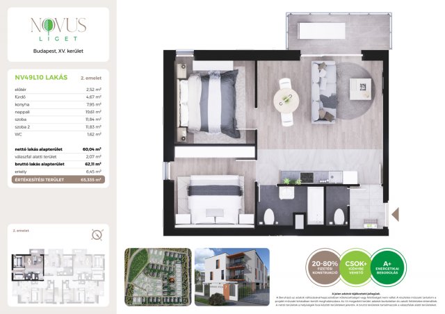 Eladó téglalakás, Budapesten, XV. kerületben, Kékszilva utcában