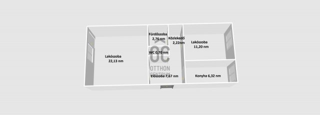 Eladó panellakás, Pápán 29.9 M Ft, 2 szobás