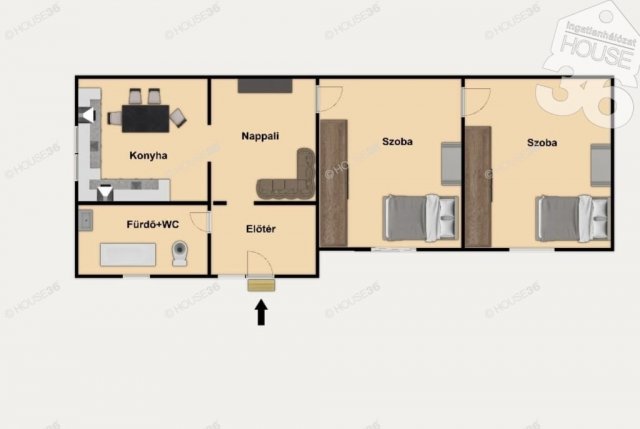 Eladó családi ház, Nyárlőrincen 44.9 M Ft, 3 szobás