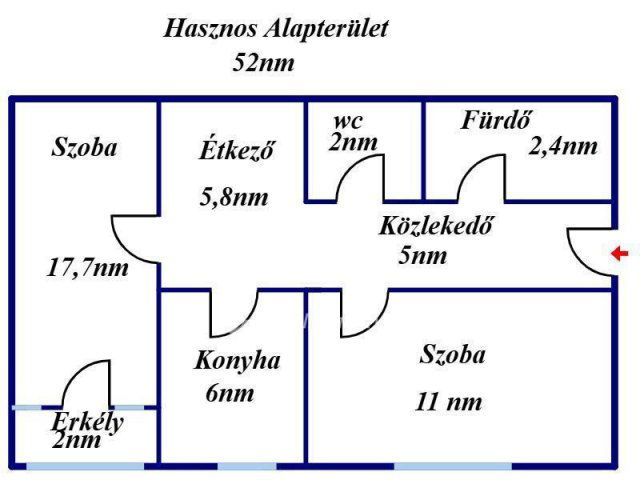 Eladó panellakás, Szolnokon 23.5 M Ft, 2 szobás