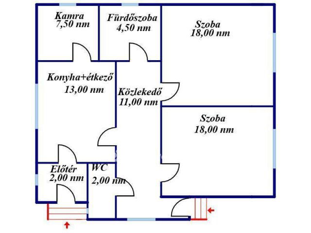 Eladó családi ház, Jászapátiban 13 M Ft, 2 szobás