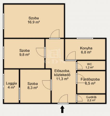 Eladó panellakás, Budapesten, III. kerületben 82 M Ft, 3 szobás