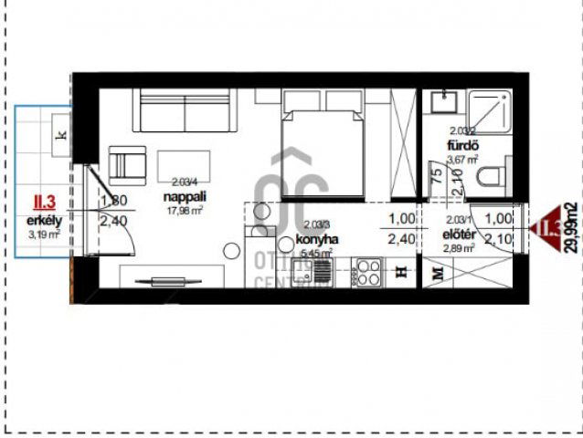 Eladó téglalakás, Kőszegszerdahelyen 34.5 M Ft, 1 szobás
