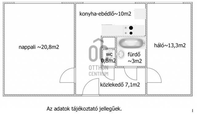 Eladó panellakás, Baján 30.9 M Ft, 2 szobás