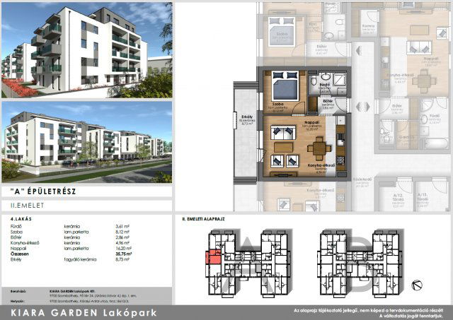 Eladó téglalakás, Szombathelyen, Károlyi Antal utcában 41.9 M Ft