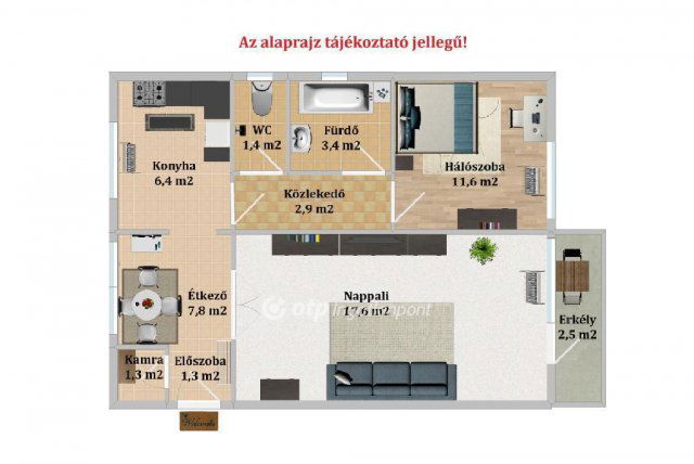 Eladó panellakás, Gárdonyban 54 M Ft, 2 szobás