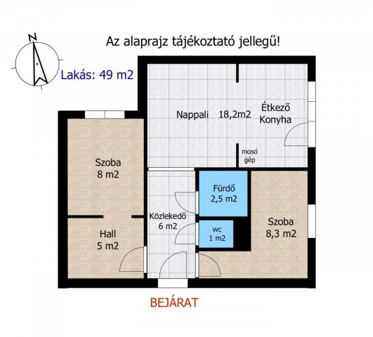 Eladó panellakás, Győrött 55.9 M Ft, 2+1 szobás