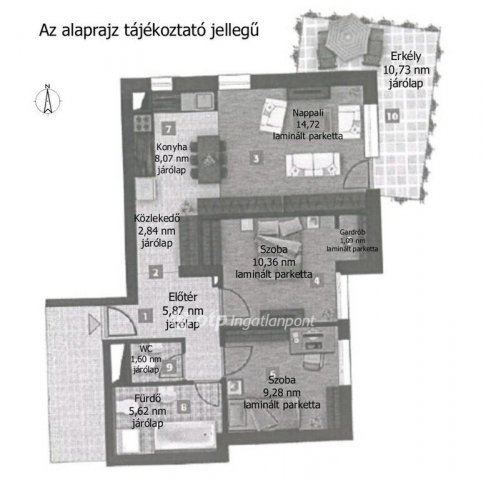 Eladó téglalakás, Győrött 91.99 M Ft, 1+2 szobás