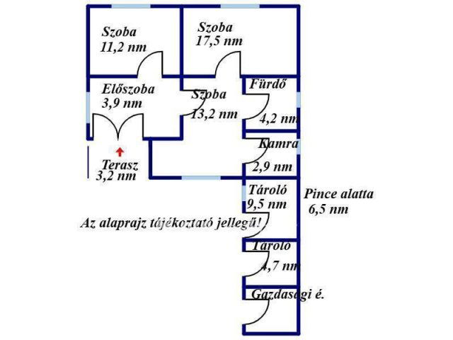 Eladó családi ház, Pusztamonostoron 16.8 M Ft, 2+1 szobás