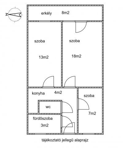 Eladó téglalakás, Keszthelyen, Rákóczi téren 55.4 M Ft