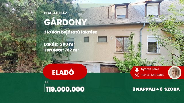 Eladó családi ház, Gárdonyban 119 M Ft, 8 szobás