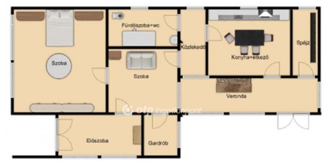 Eladó családi ház, Tetétlenen 17.5 M Ft, 2 szobás