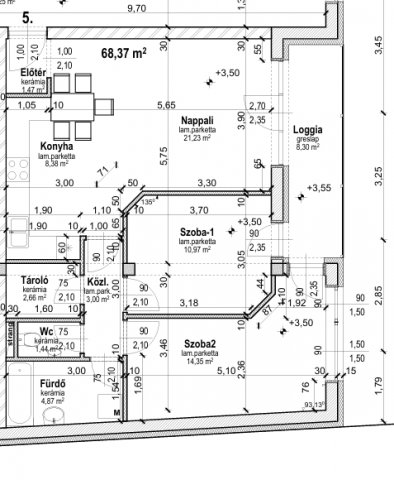Eladó téglalakás, Tégláson 59.9 M Ft, 3 szobás