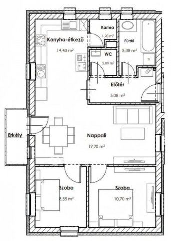 Eladó téglalakás, Érden 77.9 M Ft, 3 szobás