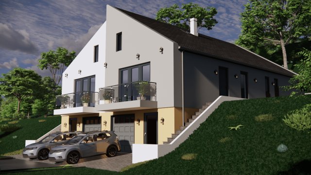 Eladó ikerház, Eplényen 89.37 M Ft, 2+1 szobás