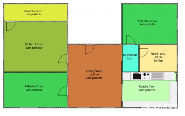 Eladó panellakás, Salgótarjánban 24.9 M Ft, 2+1 szobás