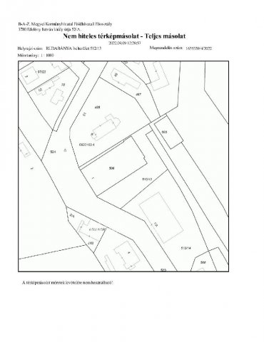 Eladó ipari ingatlan, Rudabányán 65 M Ft / költözzbe.hu