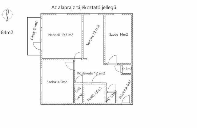 Eladó téglalakás, Budapesten, XIV. kerületben 117 M Ft, 3 szobás