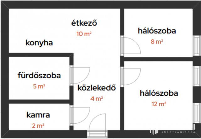 Eladó téglalakás, Szegeden 45.9 M Ft, 2+1 szobás