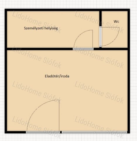 Kiadó üzlethelyiség, Siófokon 270 E Ft / hó, 2 szobás
