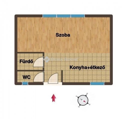 Eladó téglalakás, Kecskeméten 34.9 M Ft, 1 szobás