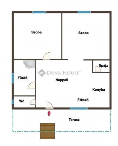 Eladó családi ház, Baján 69.9 M Ft, 3 szobás