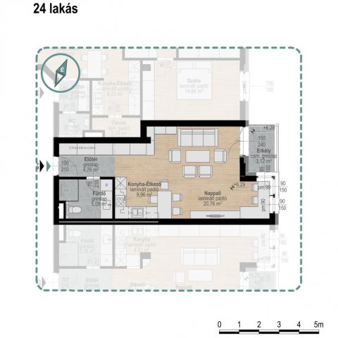 Eladó téglalakás, Kecskeméten, Jókai utcában 62.5 M Ft