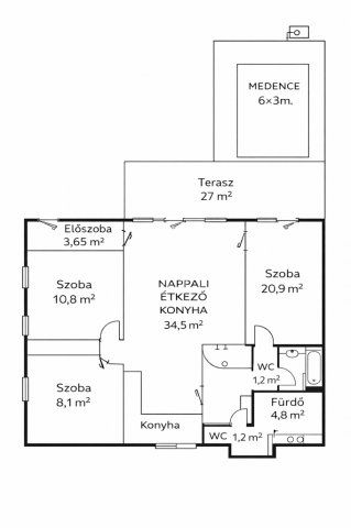 Eladó családi ház, Törökbálinton 123 M Ft, 2+2 szobás