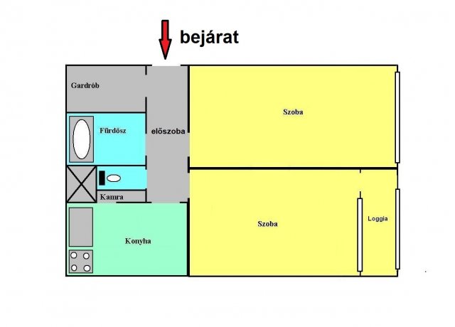 Eladó panellakás, Budapesten, XI. kerületben 72.5 M Ft, 2 szobás
