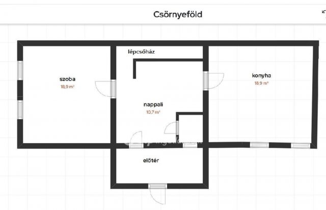 Eladó családi ház, Csörnyeföldön 31 M Ft, 3 szobás